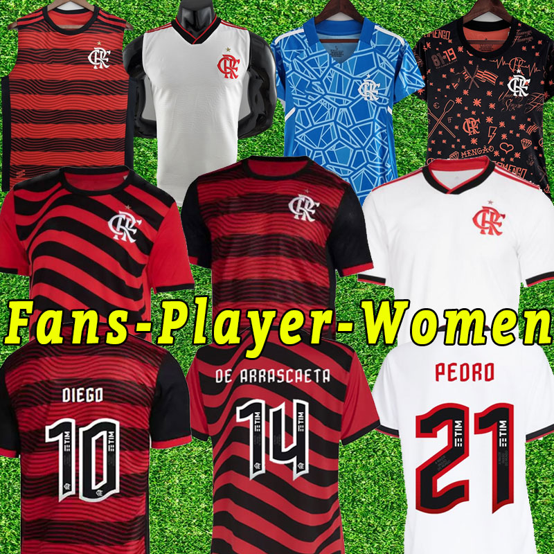 

Flamengo soccer jerseys 22 23 DIEGO E. RIBEIRO GABI football shirts PEDRO DE ARRASCAETA jersey Camisa 2021 2022 LUIZ 2022 2023 men woman Fans player version Vest, Third+patch