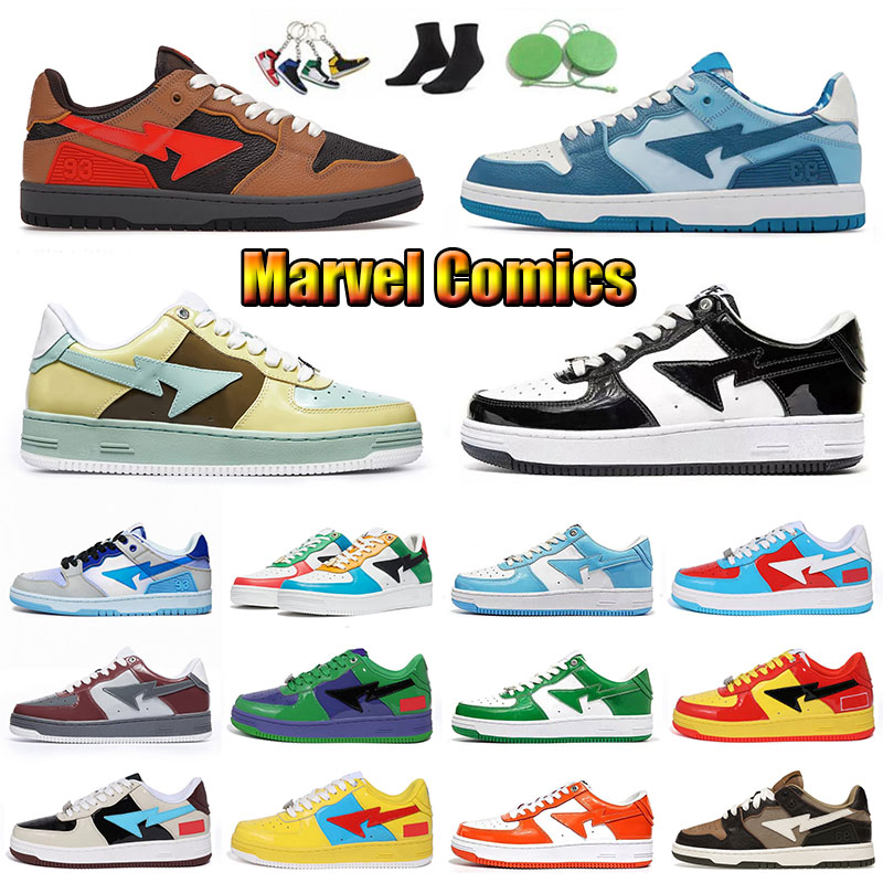 

Big Size 36-45 bapestas Casual shoes baped SK8 Sta bapesta men women trainers platform shoe Designer Nostalgic Vintage camo black white green orange sports sneakers, 36-45 beige suede