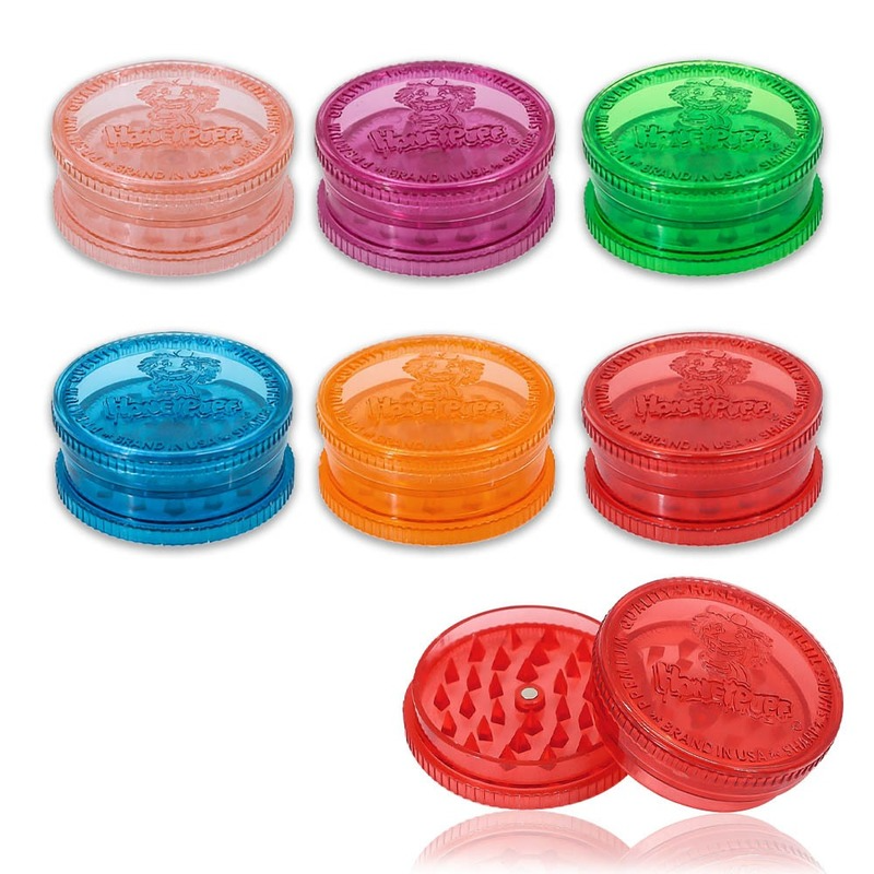 

Plastic herb crusher tobacco grinder smoke accessory 2 parts grinders 60mm Red Blue Green Pink Orange 6 Colors 2layer