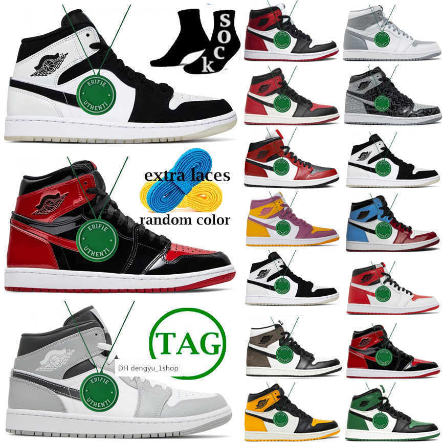 

New Rebellionaire 1s Basketball Shoes Chicago off COOL GREY white x Sneakers Retro Stealth Dark Mocha Unc Blue Black Bred Toe Fearless Air jordas, Color # 11