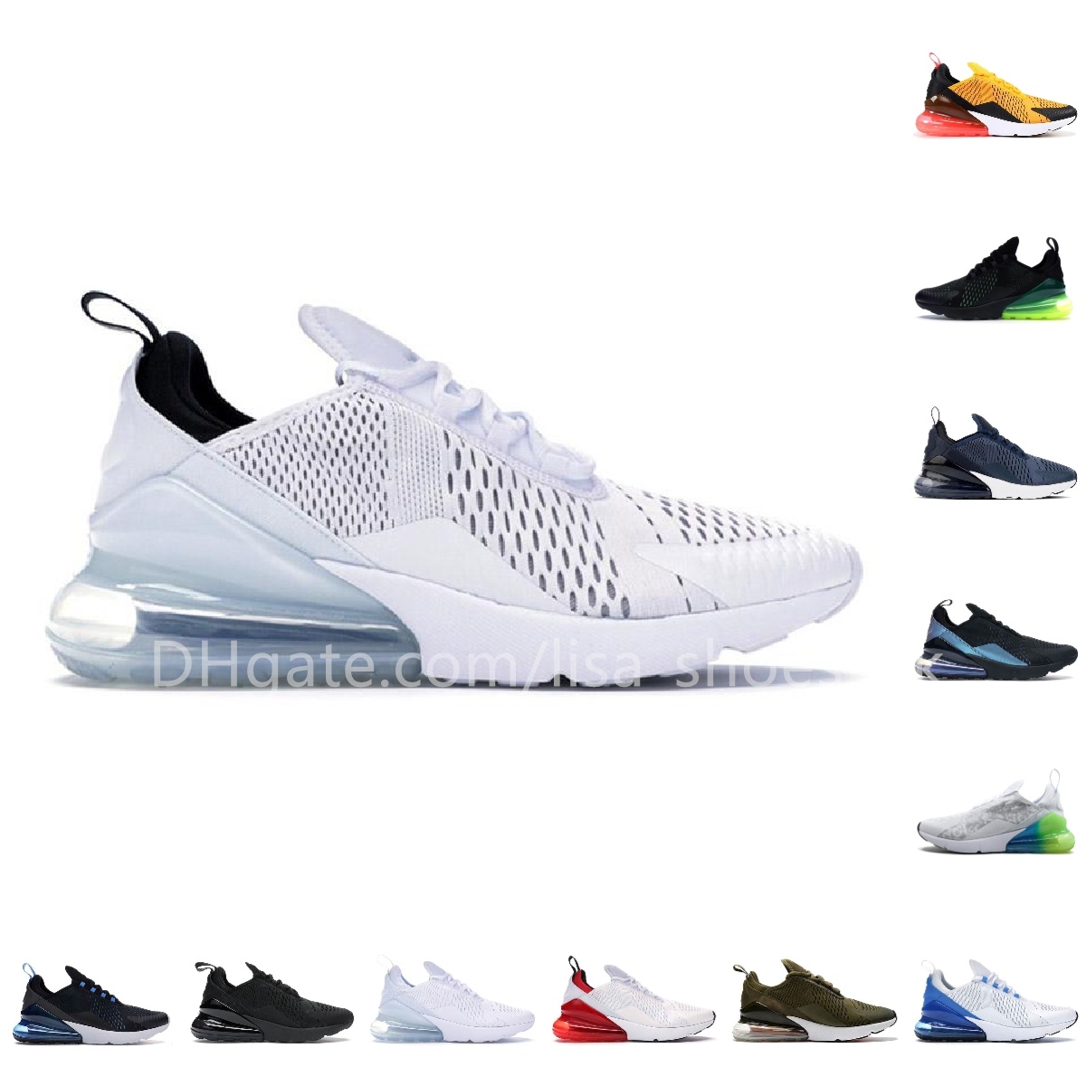 

Designers Dusty Cactus 270max Shoes Mens Tennis Runner Sneakers Triple Black White 270s Light Bone Barely Rose Volt Airs Women Breathable Mesh Sports Trainers, 19# yellow /black mark