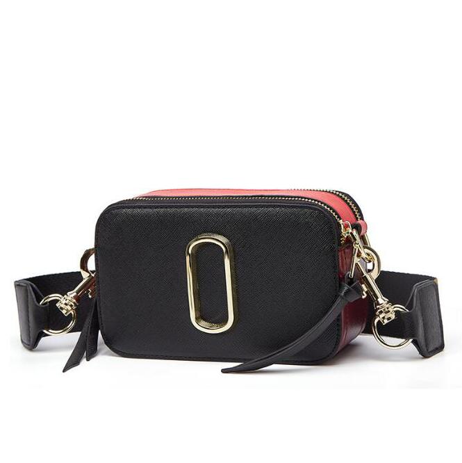 

Retail Women Bags New 2022 Contrast Color Small Square Bag Trend Letter Single Shoulder Messenger Bag M005, Black