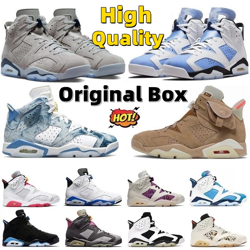 

With Box 6 6s Mens Basketball Shoes Metallic Silver Georgetown Unc Red Oreo British Khaki Olive Black Infrared Electric Green Dmp Carmine Men Trainer Sports Sneakers, 35