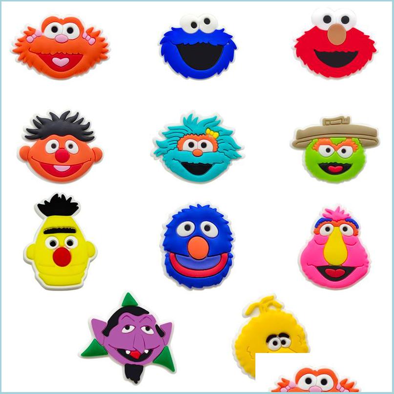 

Shoe Parts Accessories Moq 100Pcs Classic Cartoon Croc Charms Soft Cookie Pvc Shoe Charm Accessories Decorations Custom Jibz For C Dhjeh