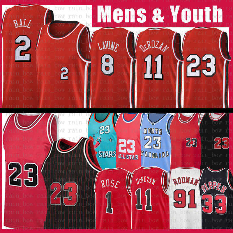 

Lonzo Ball Demar DeRozan Basketball Jersey 2 11 23 Zach LaVine Derrick Rose Scottie Pippen Dennis Rodman Jerseys 75th anniversary 8 1 33 91, Youth jersey
