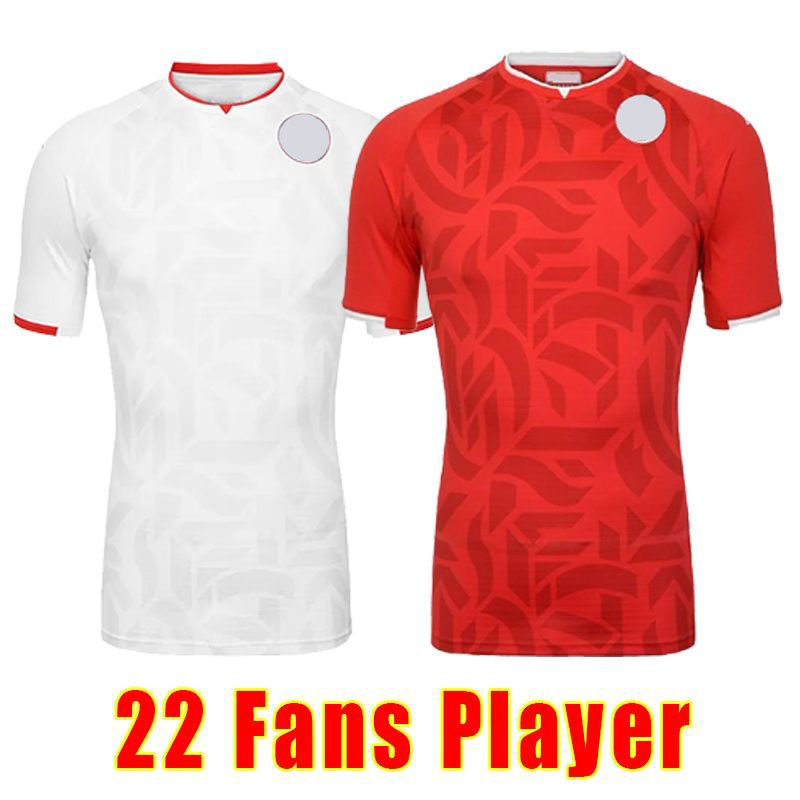 

22 23 cotton thread Soccer Jerseys Tops Tunisia National Teamyyt, 22 home