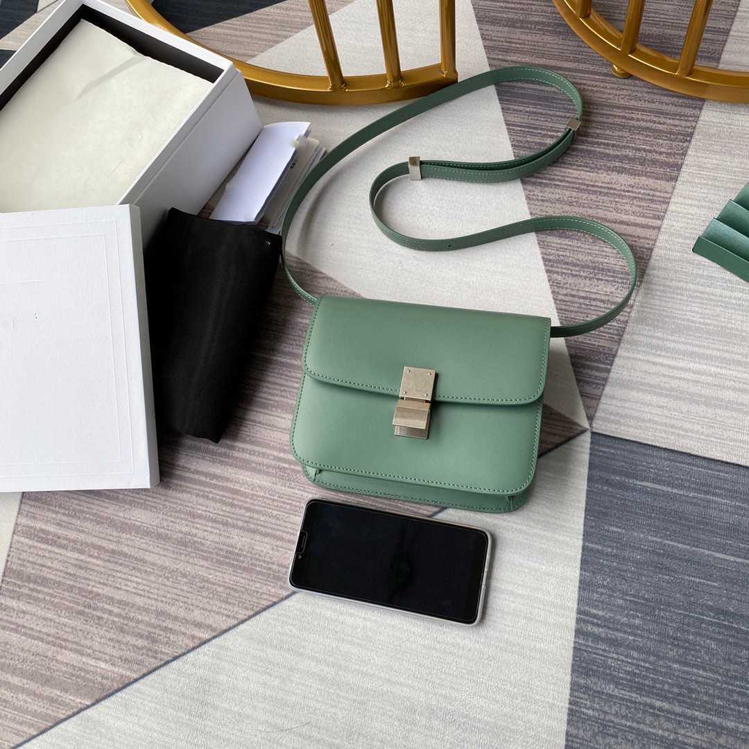 

7EHS High Quality Handbag Celinns Classic Original Luxury Designer Bag Triomphe Tofu One Shoulder Oblique Mini Women's Large Capacity Fashion Leisure Bags, 18cm