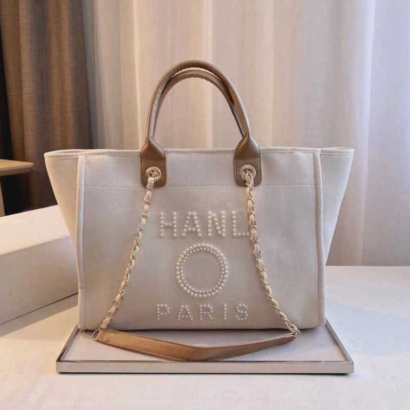 

Pearl Luxury Fashion Handbags Women's Evening Bags Brand Ch Canvas Beach Bag Designers Female Large Capacity Shopping Totes Handbag Big Ladies Girl Backpack Yxeo, Please contact customer service