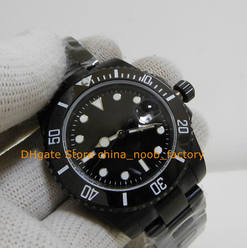 

10 Style Mens In Box Watches Men's 40mm Date Black Dial PVD DLC Coated Men Asia 2813 Automatic Mechanical Watch Sport Wristwatches, Only box