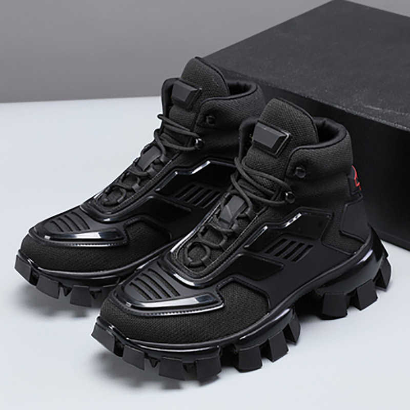 Nouvelles Chaussures Casual Hommes Formateur Femmes Femmes Plate-Forme SneakerTriangle Standard Hiver Nouvelle Rehaussement Thunder Baskets Avec