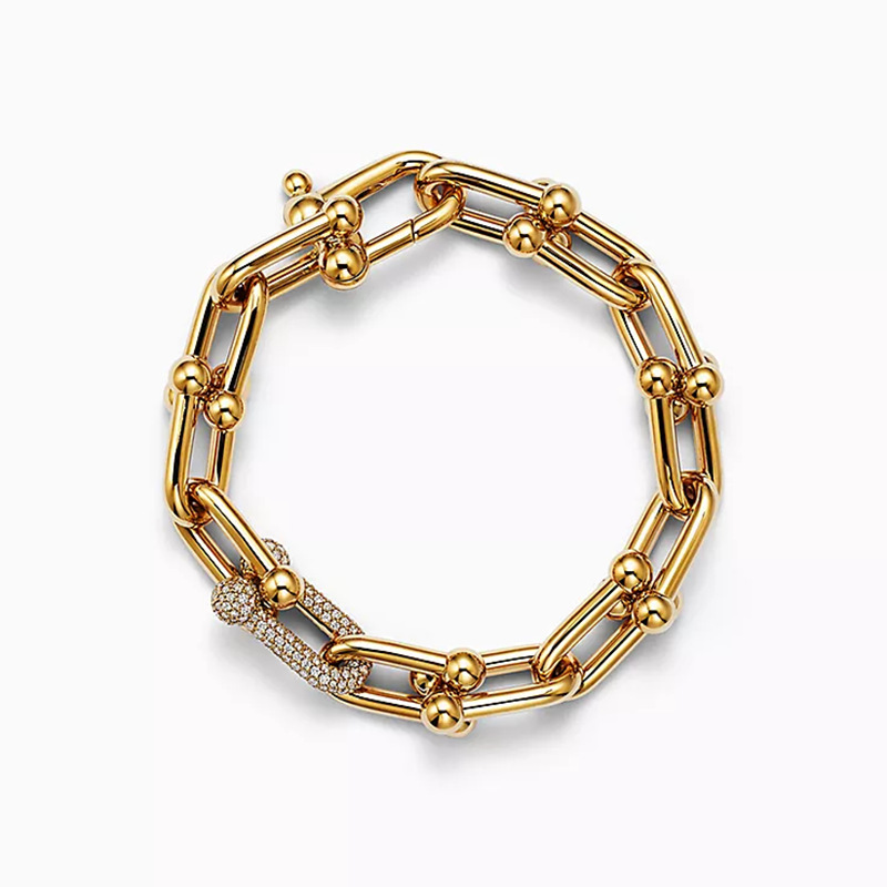 

New designer women mens bracelet Hard Wear Pure 925 sterling silver jewelry circle thick chain bracelets for woman classic fashion bangle silver party wedding gift