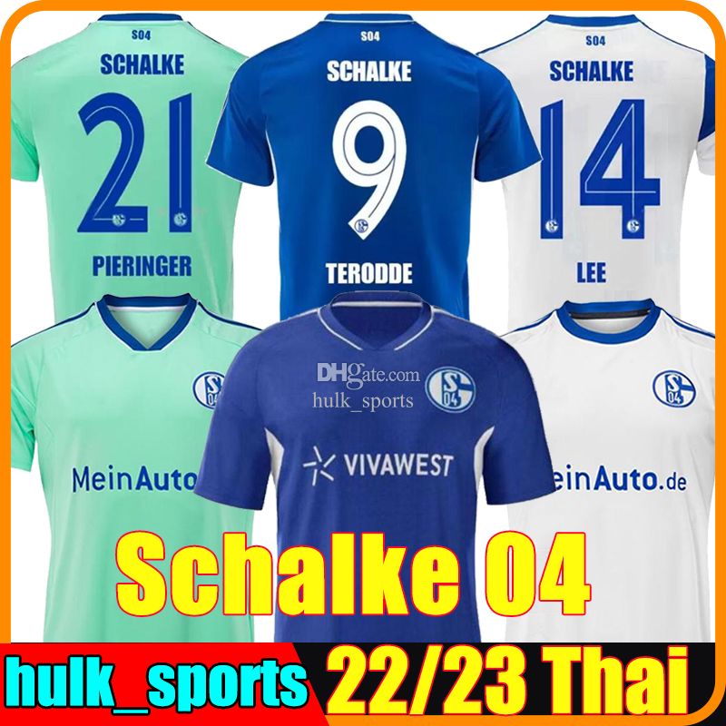 

22/23 Schalke 04 Third Soccer Jerseys OUWEJAN PALSSON LODE LATZA TERODDE ZALAZAR BULTER LEE FLICK PIERINGER DREXLER THIAW MATRICIANI 2022 2023 Football Shirt, Shaerke 22-23 home