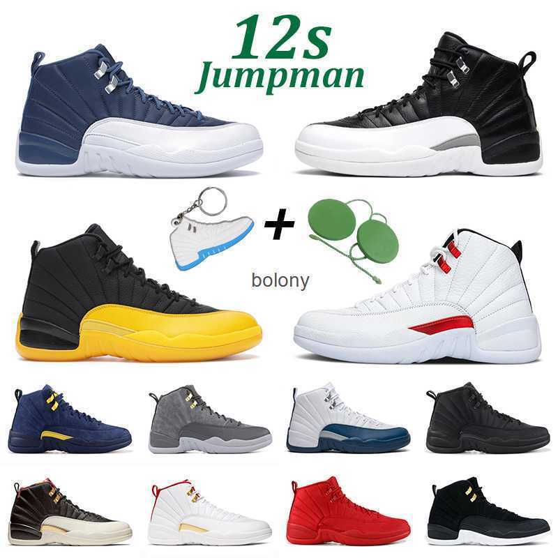 

Basketball Shoes 12s Jumpman 12 men women Dark Concord Flu Game University Gold Indigo Playoff Taxi Black mens sports trainer sneakers Size