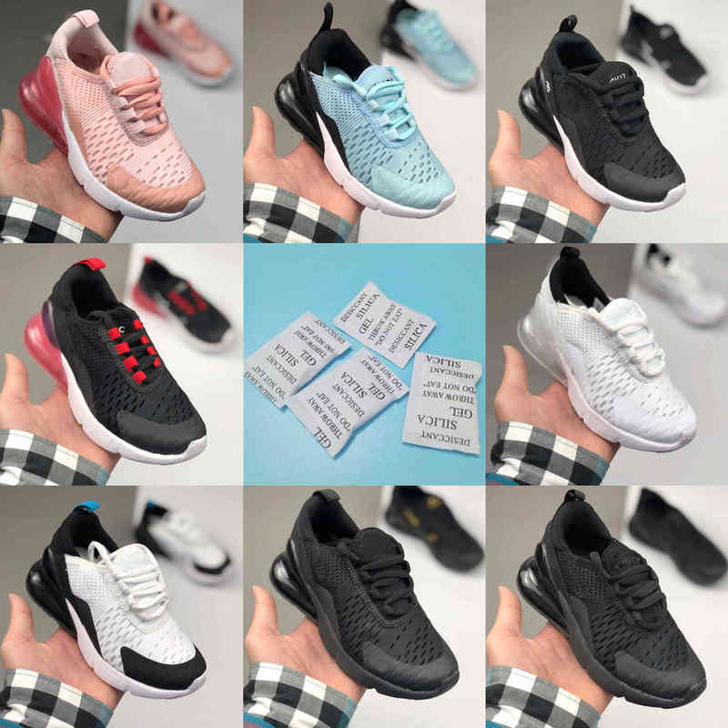 

DHL New Hot 270 React Kids Shoes Bauhaus TD Boy Girls Athletic Outdoor Black White Hyper Bright Violet Toddler Children Sneakers ZHR9