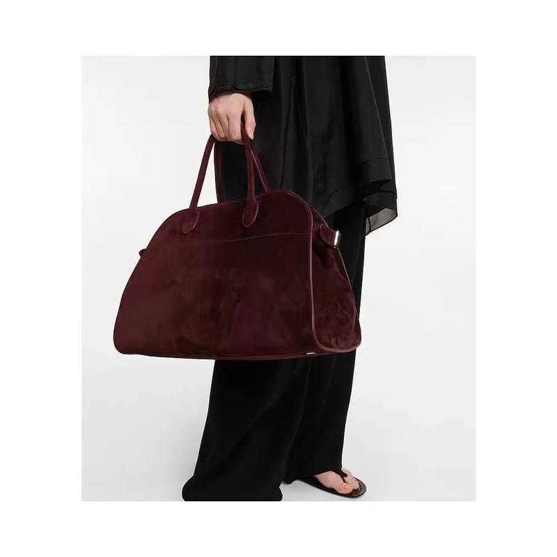 

The Row designer bag Leather Margaux Handbag Suede Dayong Commuter Bag Cowhide Tote Travel One Shoulder Luxury Classic tote bag THE ROW FSA5, Black suede