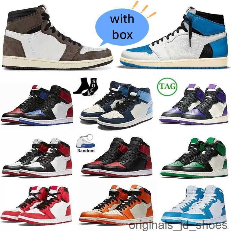 

Jumpman 1 Basketball Shoes High Men Women 1s University Blue Fearless Obsidian Unc Banned Bred Toe Chicago Red Sport Eur 36-48 with Es
