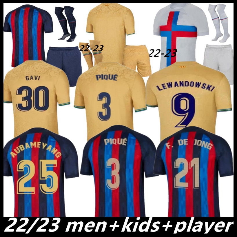 

22/23 soccer jerseys Camisetas de football LEWANDOWSKI PEDRI GAVI FC ANSU FATI FERRAN RAPHINHA barcelona DEST football shirt men and kid barca kit equipments, Red