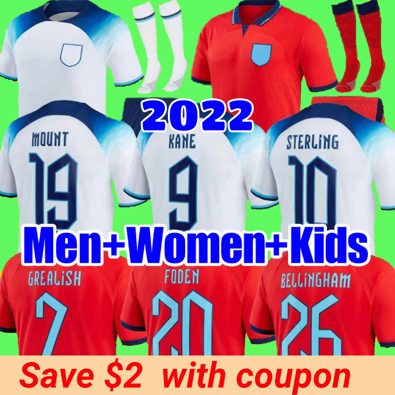 

22 23 KANE SAKA MEAD england soccer jerseys STERLING RASHFORD SANCHO GREALISH MOUNT FODEN 2022 World CUP national eNGLanDS football shirt men kids kit sets uniform, 2022 women