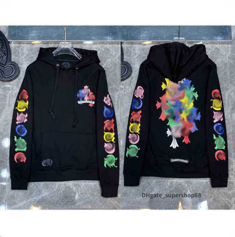 

Designer Hearts Hoodie Chromes Mens Hoody Clothing Womens Heart Hooded Ch Cross Flower Arm Front Printed Horse P2ot