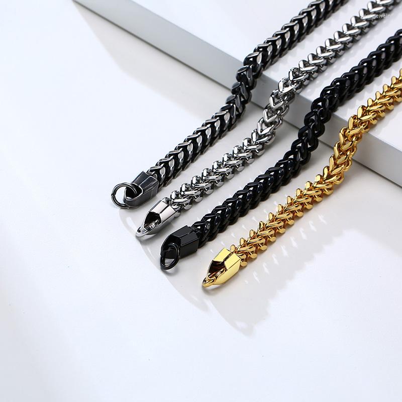 

Link Bracelets ZORCVENS 2022 Fashion Punk Vintage Cool Male Bangles 316L Gold Silver Color Stainless Steel Bracelet For Men Gifts