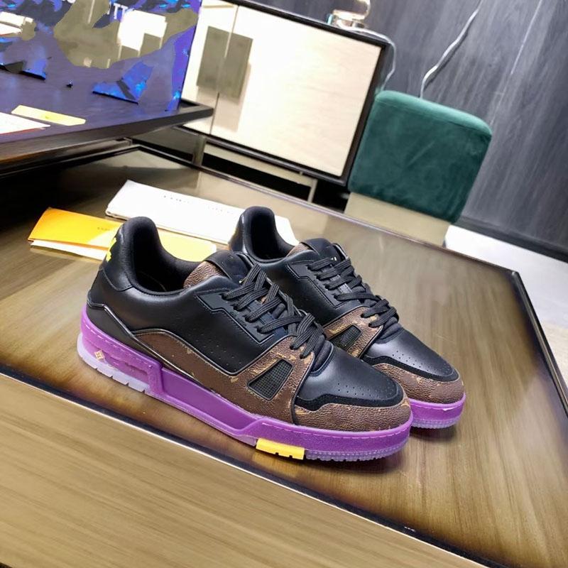 

Fashion Trainer Casual Shoes Virgils Alligator-Embossed Mens Shoe Black Grey Brown White Green Calf Leather French Ablohs Sneaker Intage fOU