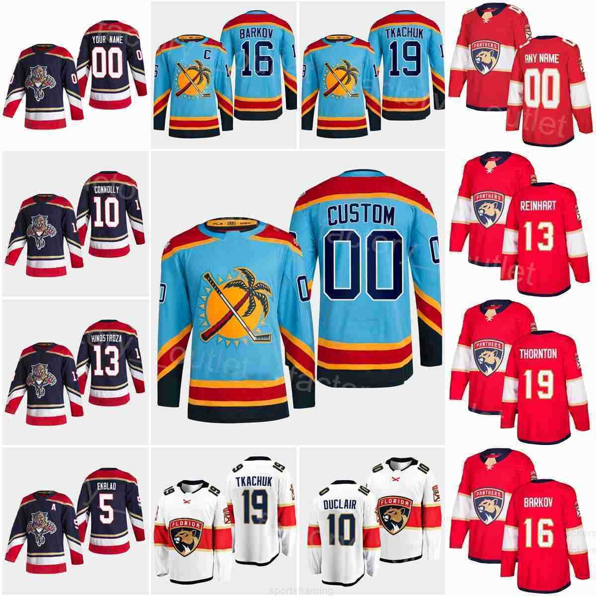 

Reverse Retro Florida Hockey Panthers 16 Aleksander Barkov Jersey 13 Sam Reinhart 5 Aaron Ekblad 10 Anthony Duclair 19 Joe Thornton 19, Blue