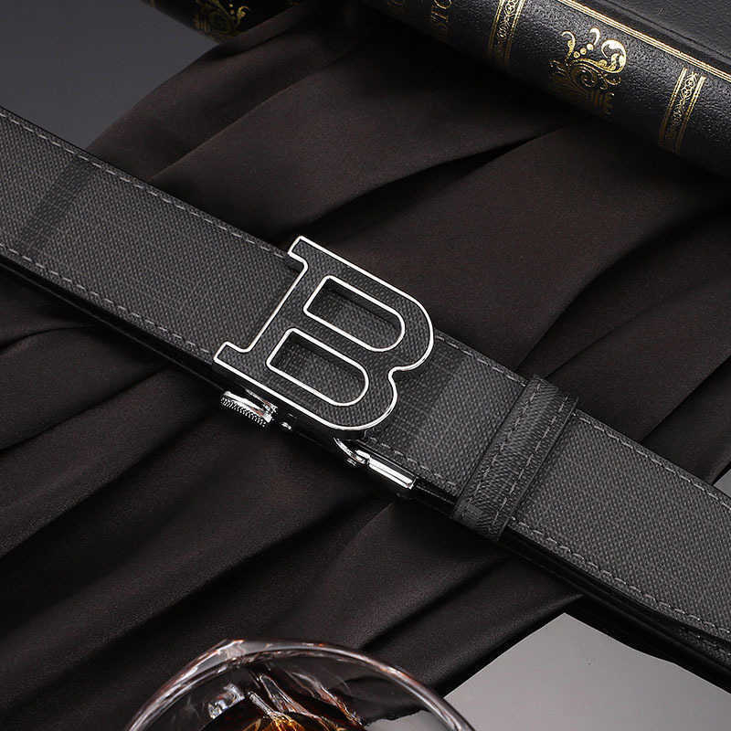

Belts Mens Automatic Buckle Letter B Plaid Business Casual Pants 6 Colors Designer Brand Jeans Waistband, Purple