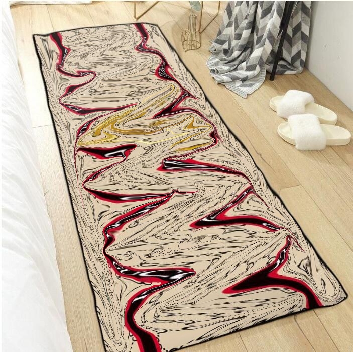 

60x160CM Designer Carpets Hallway Mats Door Mat Anti-slip Bathroom Rugs Absorb Water Kitchen Living Room Bedroom Luxury Cloakroom Decor, As picture