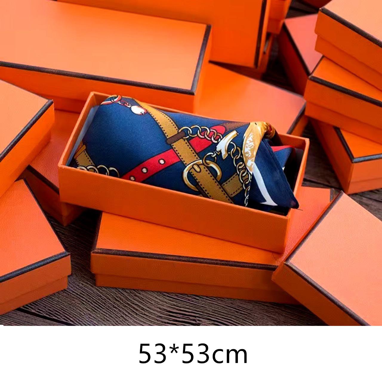 

Designer Pattern Silk Scarf For Women Printing Stripe Geometric Brand Scarves Orange Hardcover Box Set Birthday Valentine Mother D uwh