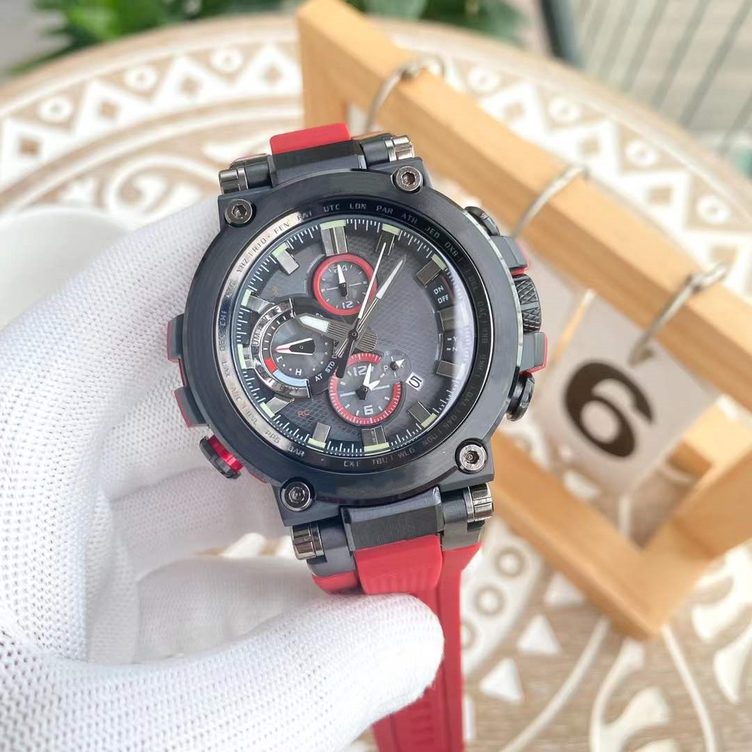 

Men's Sports Quartz Calendar Watch Stainless Steel Colorful Large Dial Waterproof World Time Oak Series Compass Rubber Band