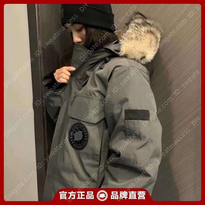 

Down Jackets Official Canadian Authentic Ai Dae Goose Down Jacket 08 Expedition Men and Women's Medium Length Parka Coat Graphite Grey Black Label, Navy blue