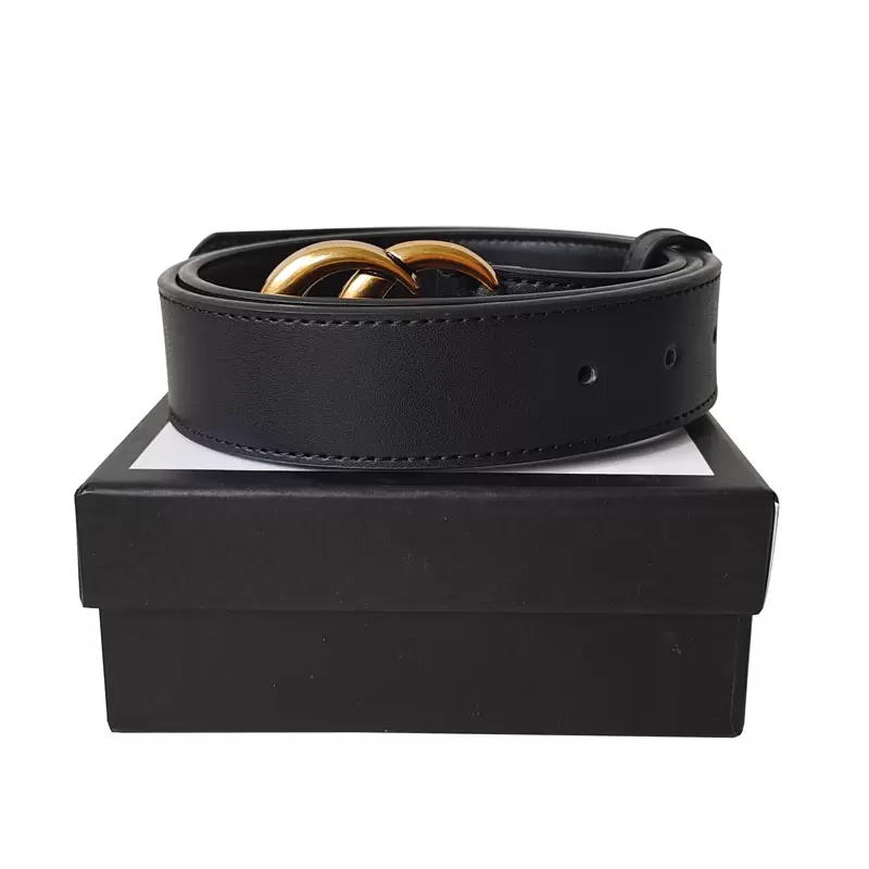 

2022 Smooth leather belt luxury belts designer for men big buckle male chastity top fashion mens wholesale Waistbands designer, Black
