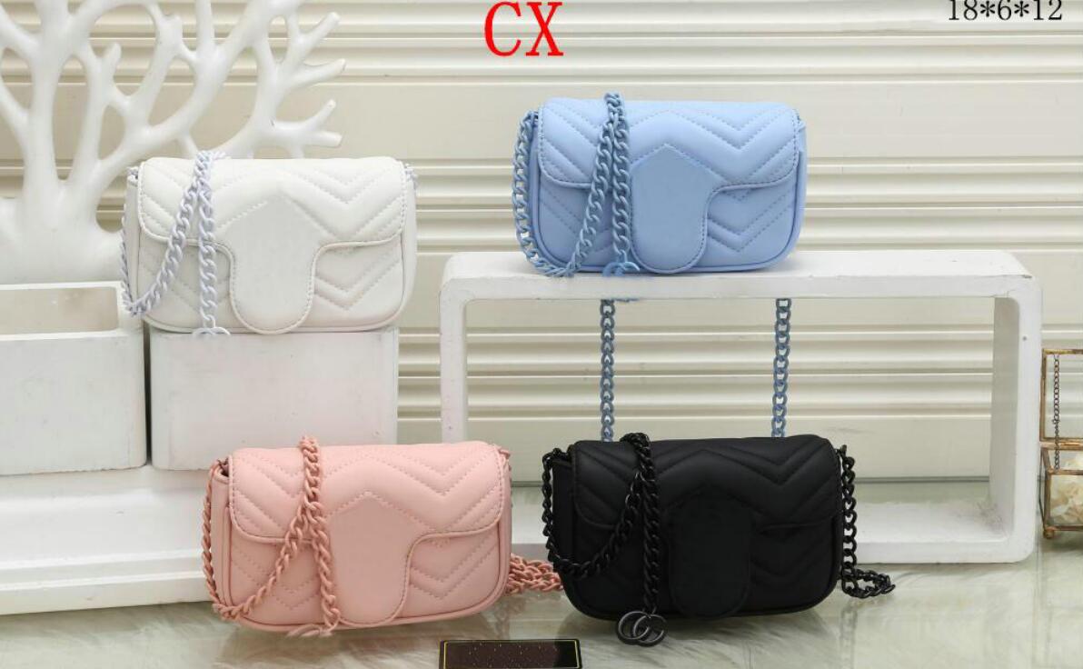 

luxury Marmont shoulder bags women 5A chain crossbody bag handbags famous designer purse high quality female message bag 18CM, Black