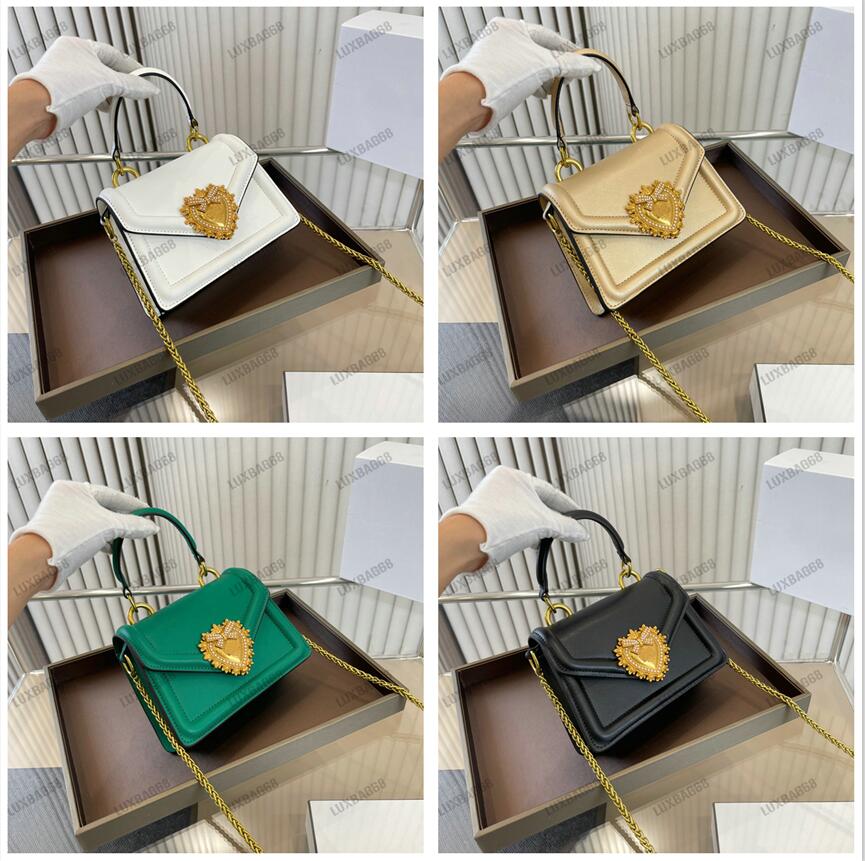 

Designer Devotion Women's Top Handle Bag Nappa Mordore Leather Bejeweled Heart Chain Shoulder Bags For Women mini Handbag, 01#