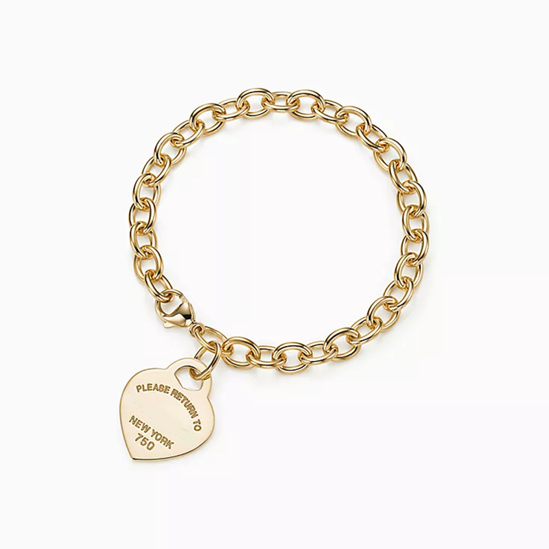 

Fashion women mens bracelets 925 silver chunky chain 18k gold plated heart bracelets for woman unisex punk link hip hop jewelry letter bangle 17cm 19cm christmas gift