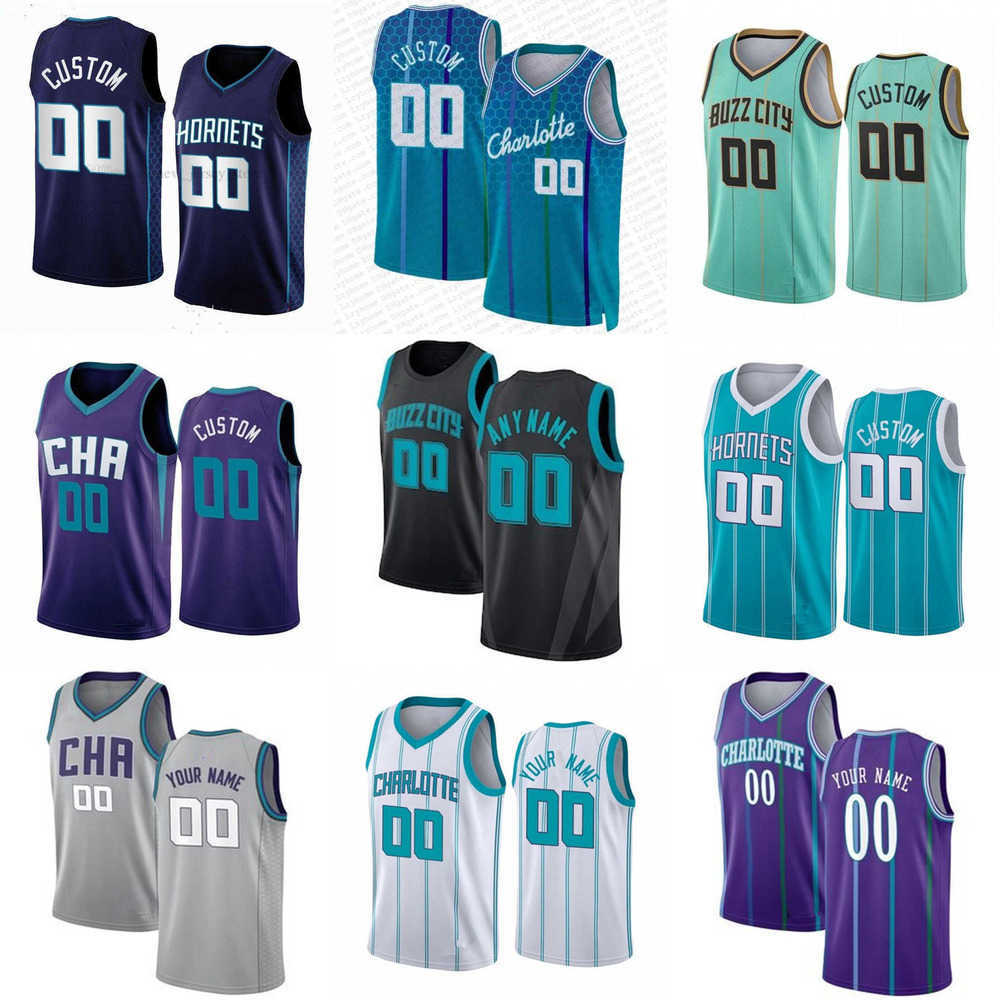 

Charlotte''Hornets''Custom Mens Womens Youth 7 Bryce''McGowens 25 P.J. Washington''25 1 LaMelo Ball 3 Terry Rozier 20 Gordon Hayward Basketball Jersey, Colour