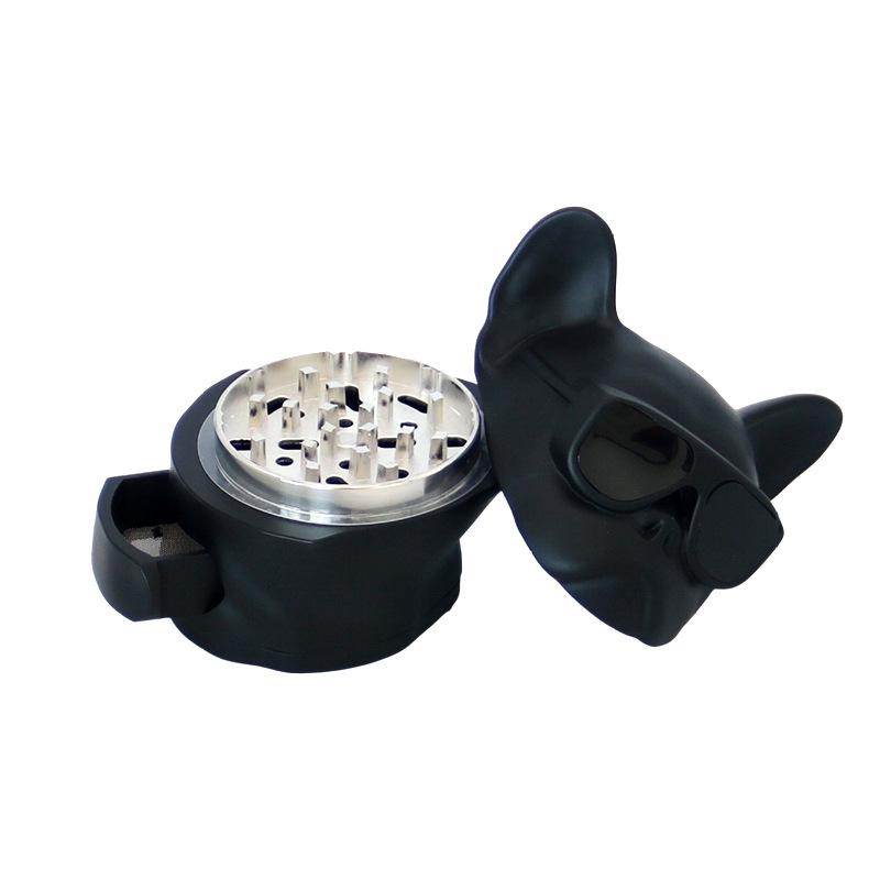 

wee grinders herb grinder smoking accessory alloy cool dog grinding cigarettes with drawer smoke kit Bong