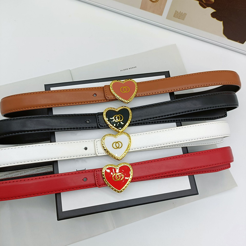 

Fashion Designers Belts For Women Golden Letter Luxury Belt Cowhide Waistband Leather 4 Colors Love Shape Man Belt Smooth Buckle G22111105, Black