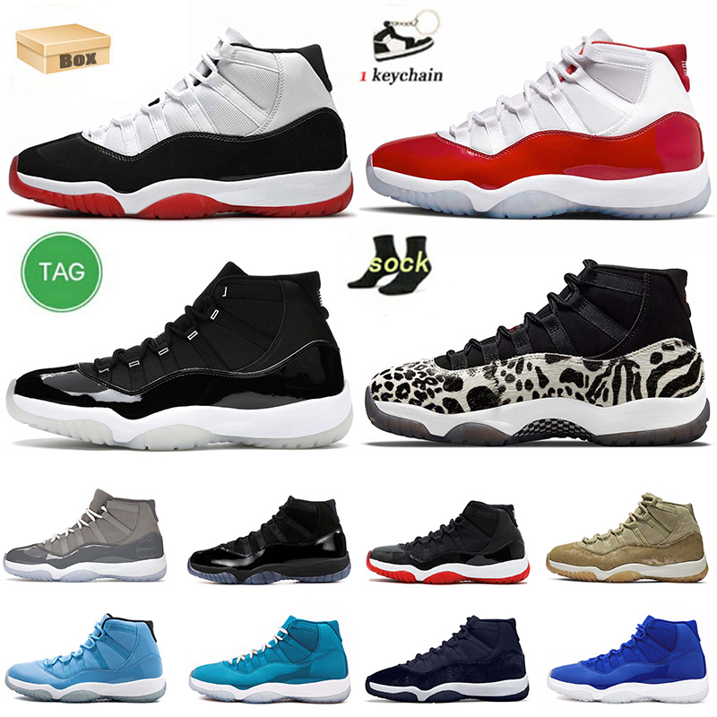 High Cherry 11s Jumpman Basketball Shoes Cool Grey White Bred 11 Sneakers With Box Animal Instinct Midnight Navy Olive Lux Off Concord Mens