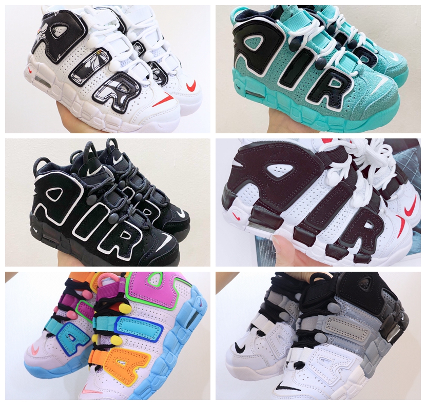 18Color Top Qualitys MAG Air More Uptempos 96 Hommes Chaussures Chaussures Baskets Blanc Chaussures De Basketball Taille 11c-3Y