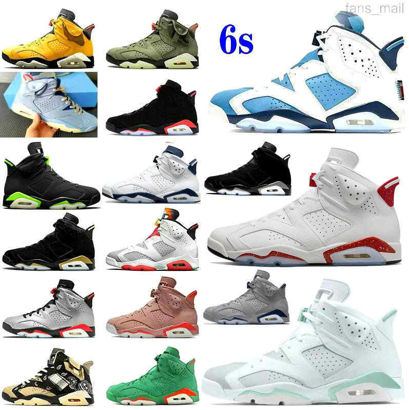 

Top Quality Jumpman Hare 6 6s Men Women Basketball Shoes Khaki Red Oreo UNC White Midnight Navy Black Infrared Metallic Silver Georgetown KMXB MECZ