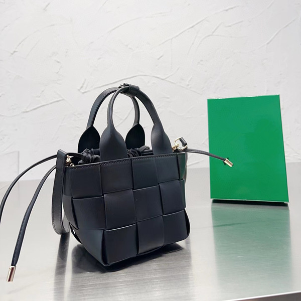 

Fashion Tote Braided bucket Bag Women's Leather Handbag 2022 new 5A Mini checkered purse, Yellow