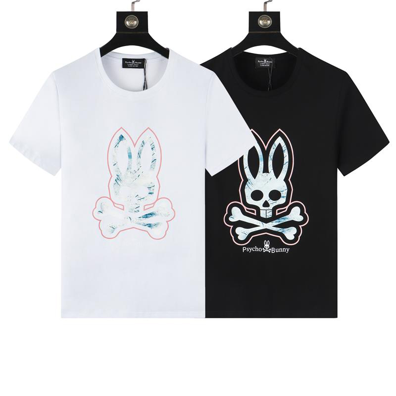 

Psycho Bunny Men's T-Shirt Fashion Letter Casual Summer Short Sleeve Men's T-Shirt Women's Clothing Asian M- #02, Customize