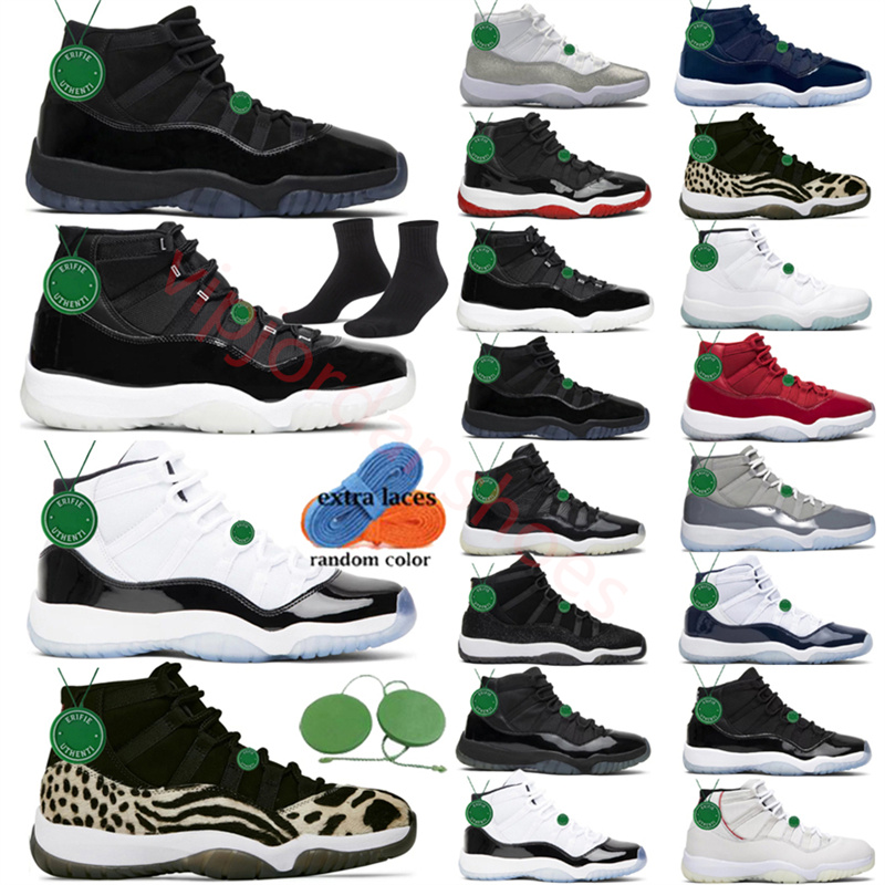 

2023 Retros Mens Womens 11 Basketball Shoes Air Jumpman 11s Cherry Midnight Navy Cool Grey Legend Blue Concord Bred Space Jam Jubilee ZB90, Color # 27