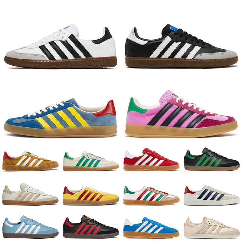 

Outdoor Sports Trainers Samba Running Shoes Vegan White Black Gum Gazelles Monogram Red Velvet Yellow Green Women Mens Gazelle Platform Designer Sneakers, C9 vegan 36-45