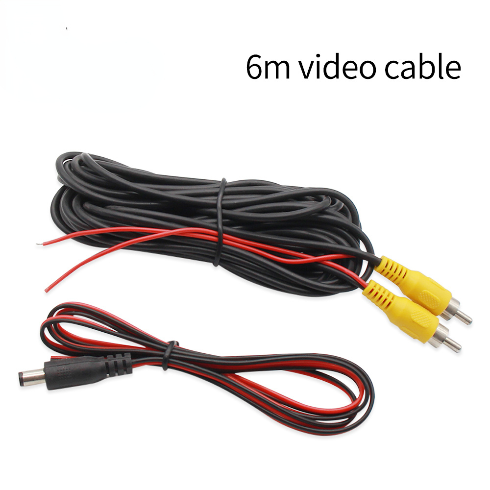 Câble vidéo AUTO 6m pour caméra de recul de voiture, câble universel RCA de 6 mètres pour connecter la caméra de recul au moniteur multimédia de