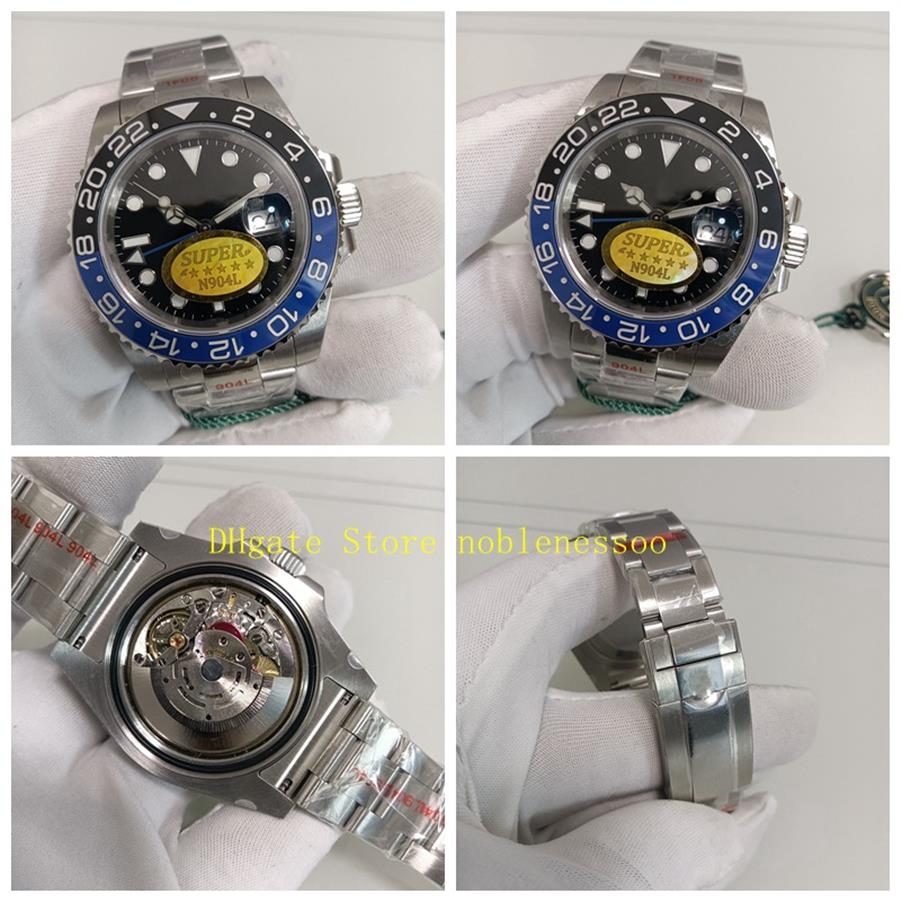 

2 Color 904L Steel N Factory Cal 3186 Automatic Watch Men's Super V12 Version 116710 116719 Blue Black Ceramic Bezel 116710BL2022, 02