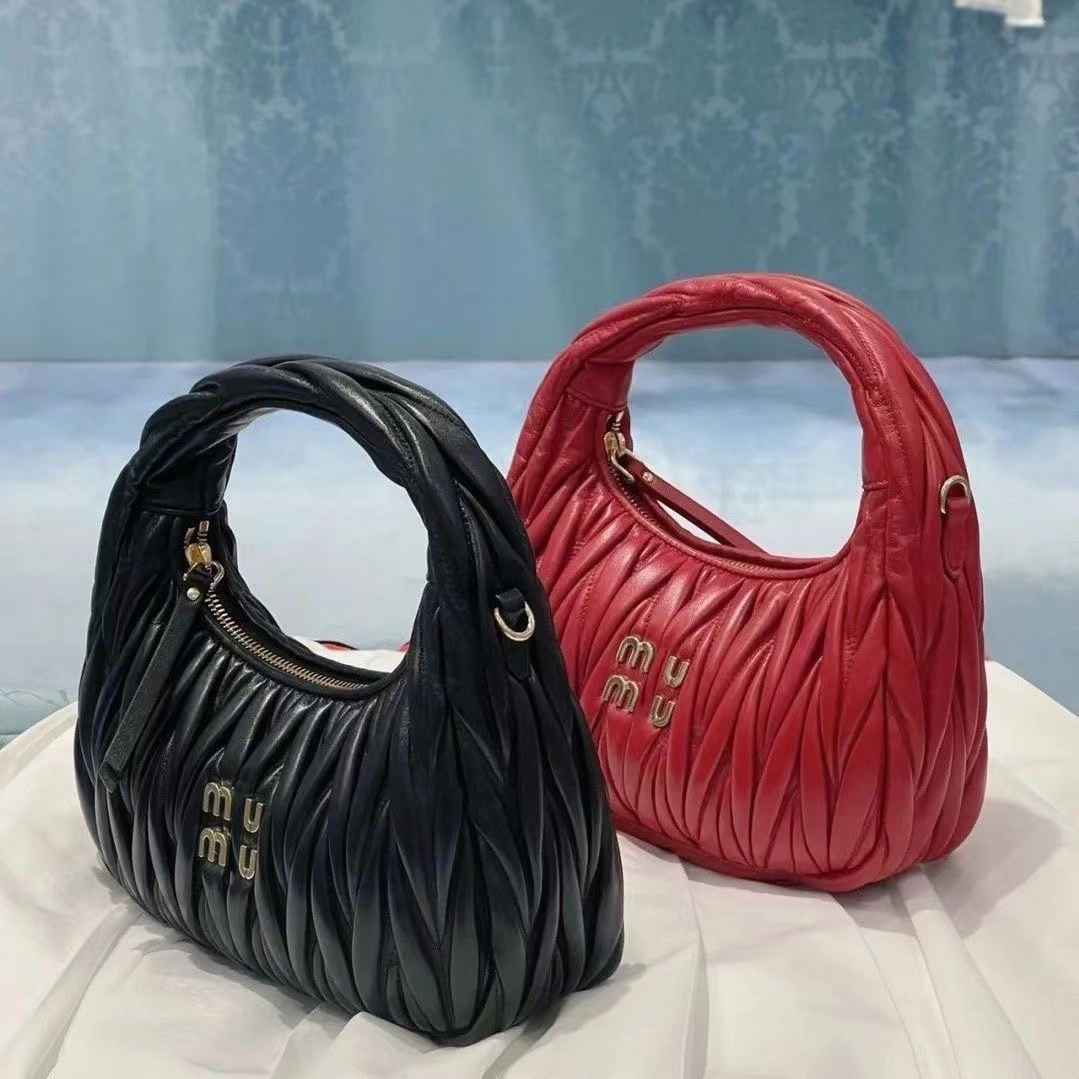 

handbag Ms Miu Designer UNDRARM HOBO bags Holding Handbar Shoulder Bag luxury Retro wallet Leather Banquet tote Travel handbags 2XOY, Red