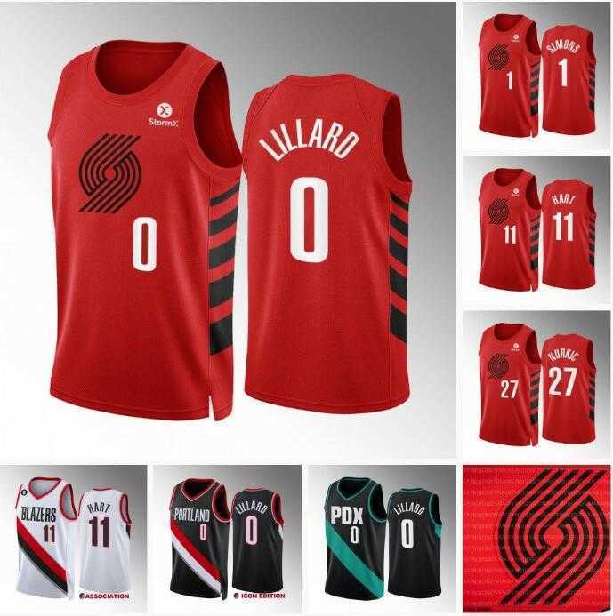 

Mens Womens Youth Portland''Trail Blazers''Custom 11 Josh Hart 1 Anfernee Simons 0 Damian Lillard 27 Jusuf Nurkic 9 Jerami Grant Basketball Jersey, Colour