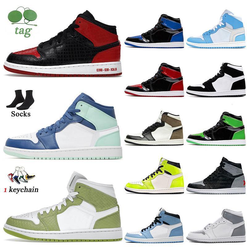 

Basketball Shoes Sports Trainers Sneakers Mid Blue Mint Green Stealth Patent Royal Blue Retro Visionaire 1S 1 Bred Text Air Jordans1 Jorde Jordam Jordon Jordens, E20 cactus jack 36-47